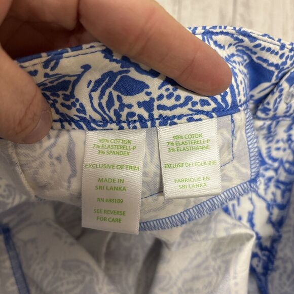 Womens Size 6 Lilly Pulitzer Kelly Skinny Fox Print Pants EUC - Picture 7 of 7